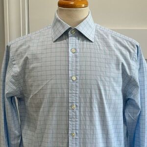 Thomas Pink Windowpane Dress Shirt. Size 15.5